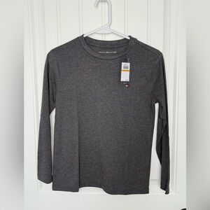 NWT Tommy Hilfiger Boy’s Long Sleeve Tee - Phantom Heather Gray / Charcoal